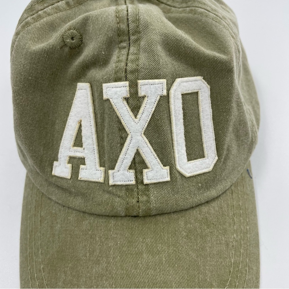Alpha Chi Omega Baseball Cap Neutral NWT leather strap adjustable Hat‎ Rush - Picture 2 of 10